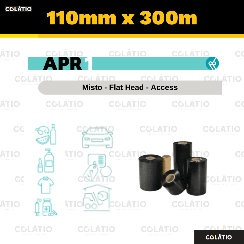 RIBBON MISTO | APR1 | 110X300 | EXTERNO | 1"