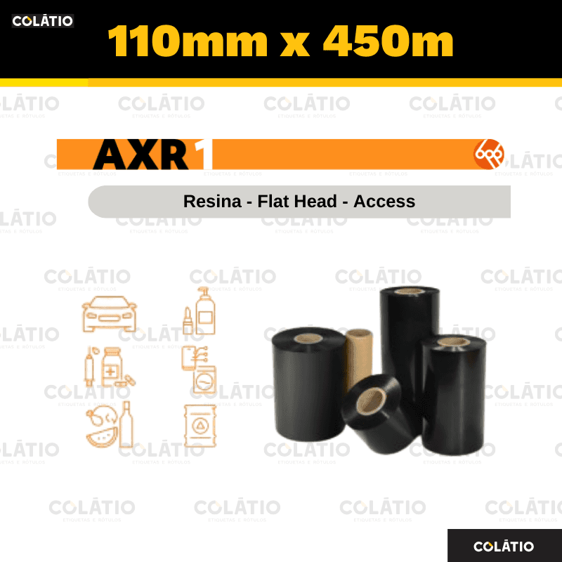 RIBBON RESINA | AXR1 | 110X450 | EXTERNO | 1"