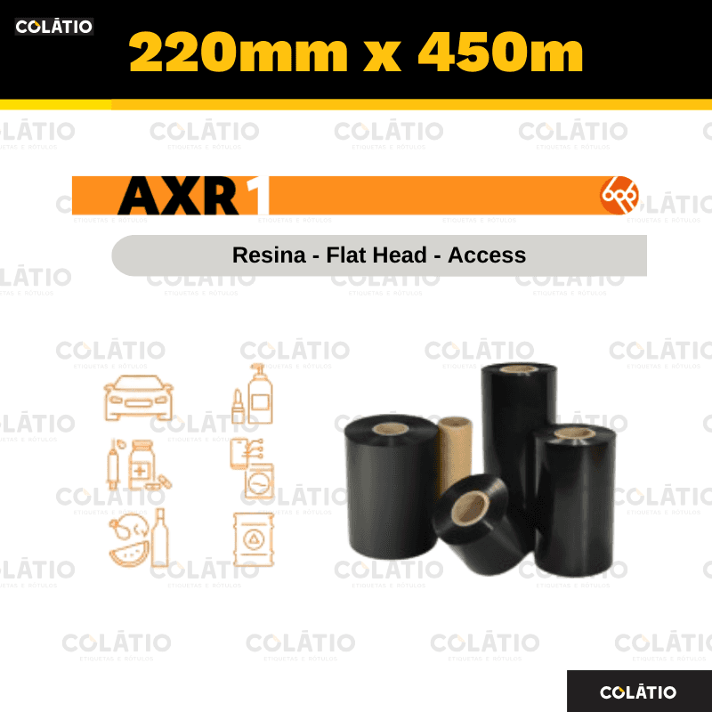 RIBBON RESINA | AXR1 | 220X450 | EXTERNO | 1"