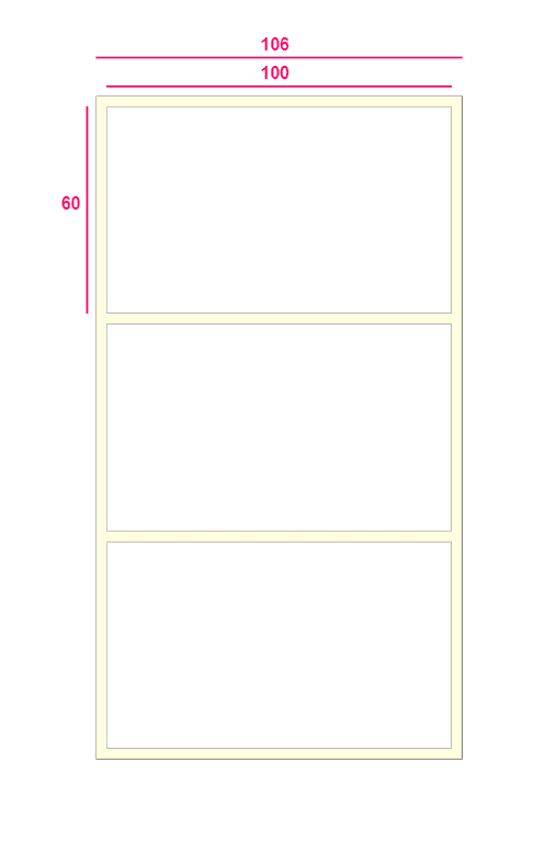ETIQUETA | POLIESTER BRANCO | ESPECIAL | 1" | 100X60X1 | 600/ROLO | BRANCA
