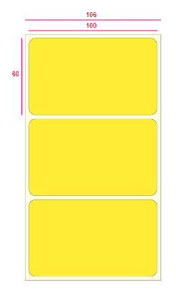 ETIQUETA | PAPEL COUCHÊ | ACRILICO 18G | 3" | 100X60X1 | 1000/ROLO | CHAPADA - YELLOW AMARELO