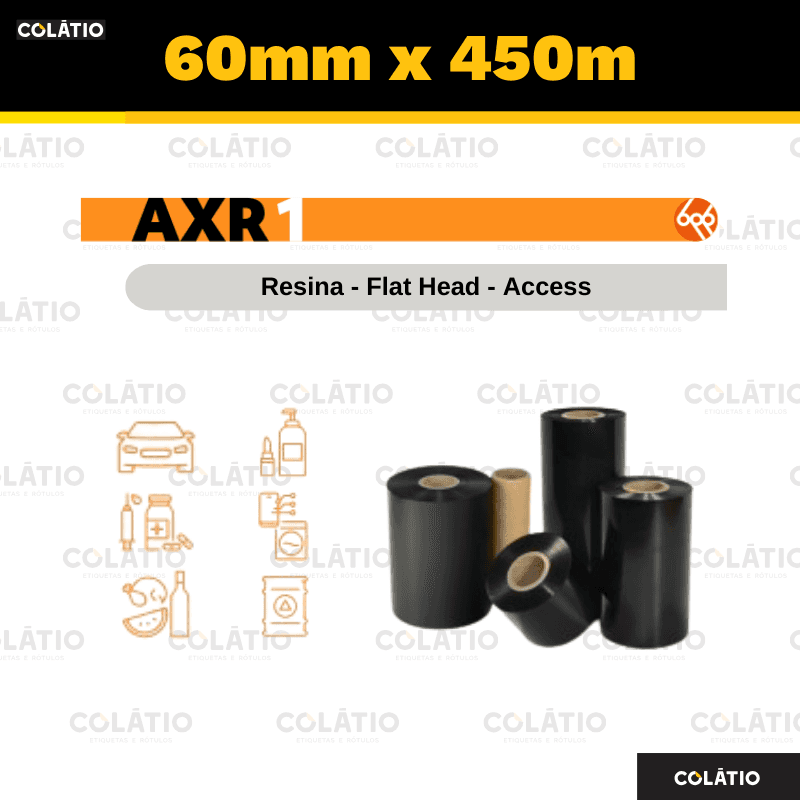 RIBBON RESINA | AXR1 | 60X450 | EXTERNO | 1"