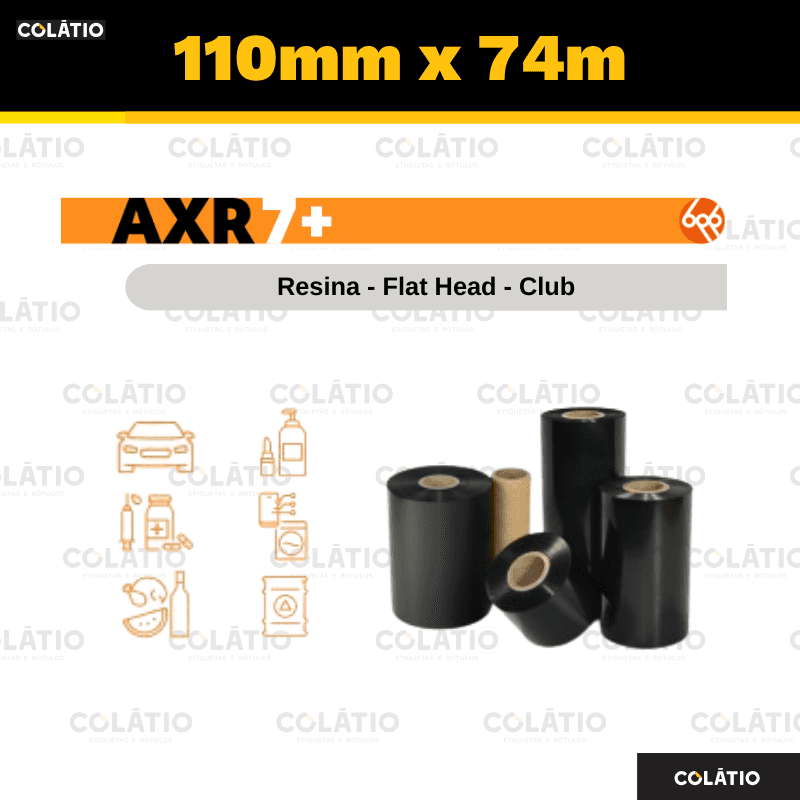 RIBBON RESINA | AXR7 | 110X74 | EXTERNO | 1/2"