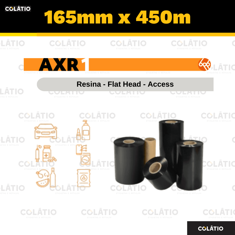 RIBBON RESINA | AXR1 | 165X450 | EXTERNO | 1"