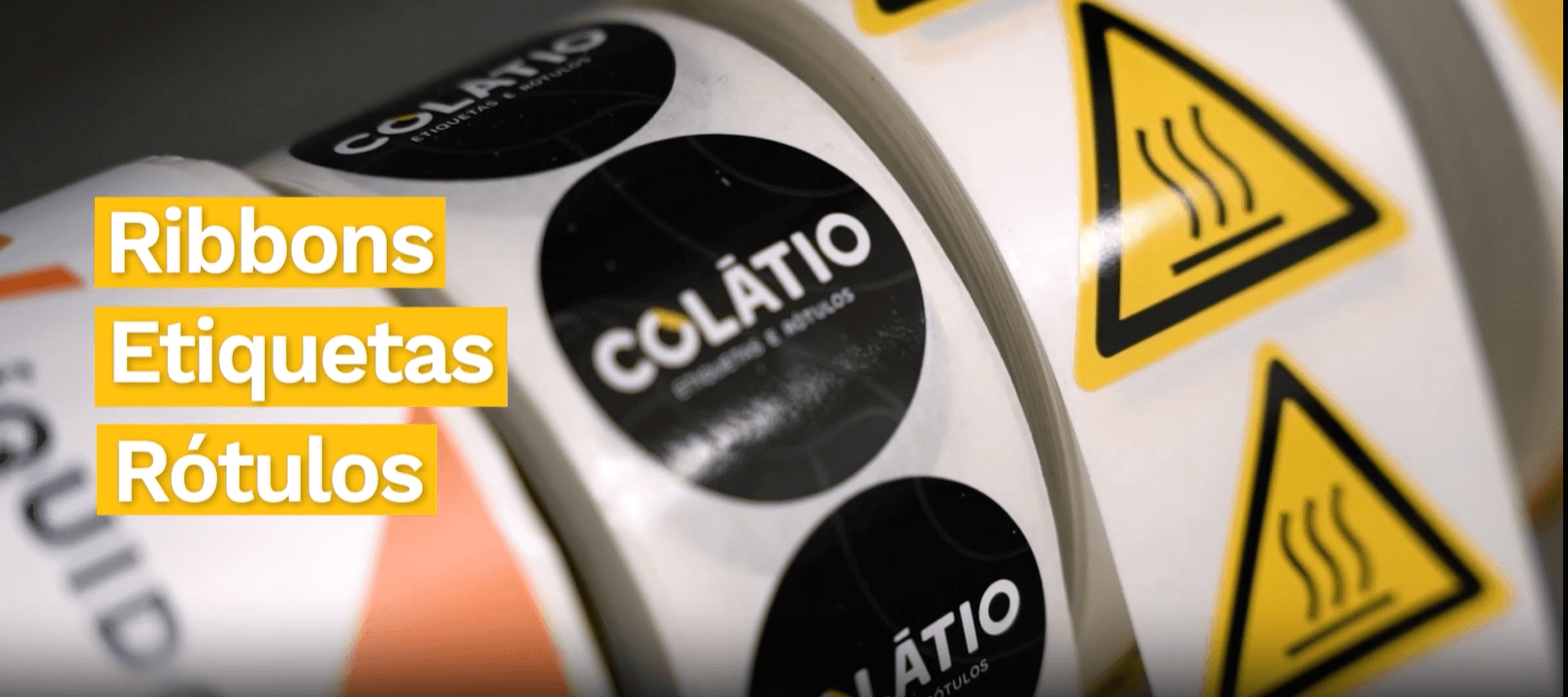 Rótulos Colátio com símbolos de advertência